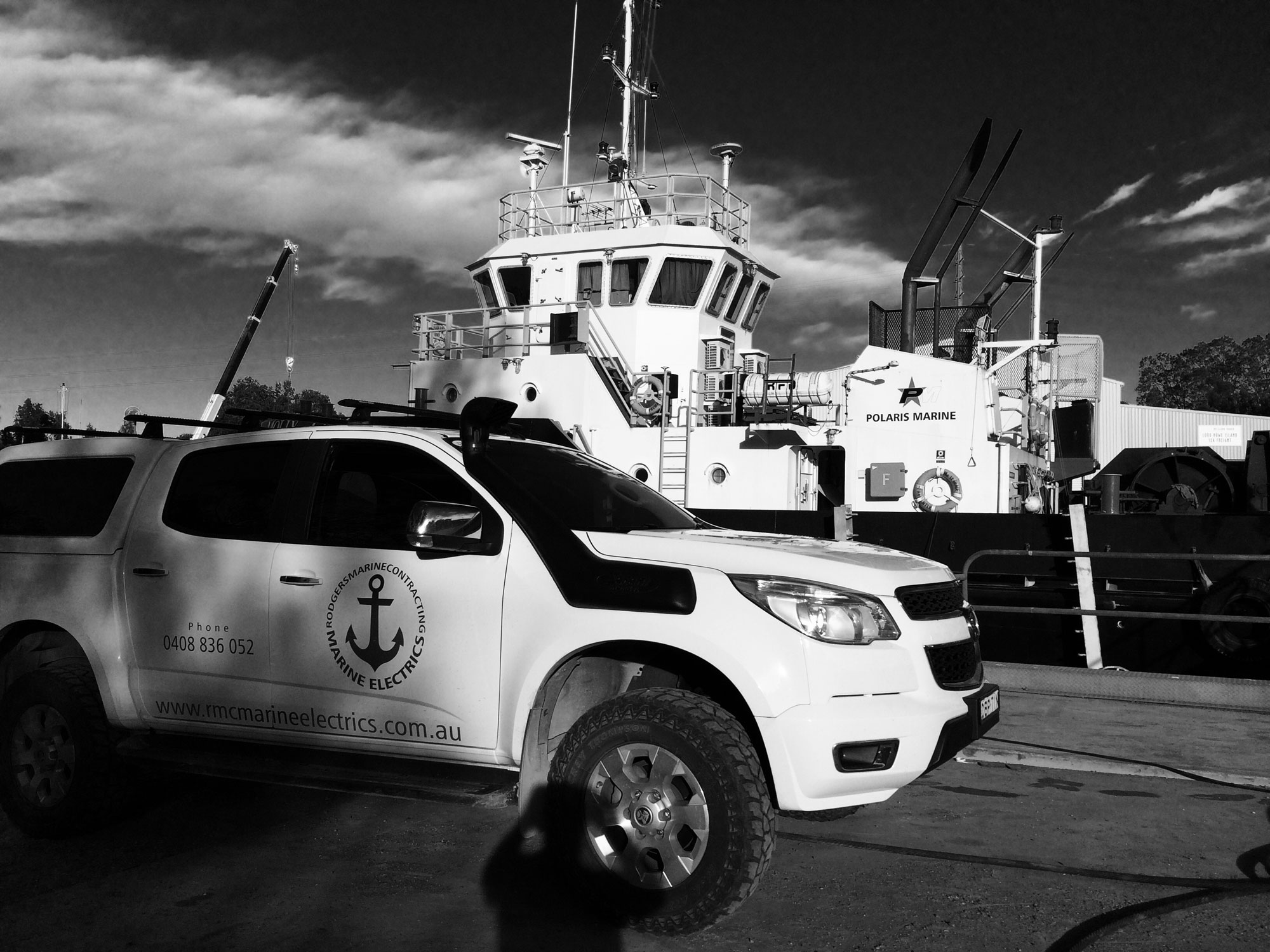 Commercial vessel serviced by RMC Marine Electrics